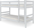 Letto a castello fornera, legno, Bianco, con rete a doghe, per camera da letto, letto a castello con doppio telaio