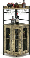 Armadietto GIANTEX, 48,3 × 48,3 × 129,5 cm, vetro, Nero, regolabile, per casa