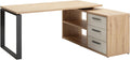 Scrivania Composad, 3 cassetti, 170 × 75 × 140 cm, legno, Rovere, regolabile, per ufficio