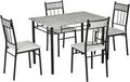 Set da pranzo HOMCOM, metallo, per sala da pranzo e cucina