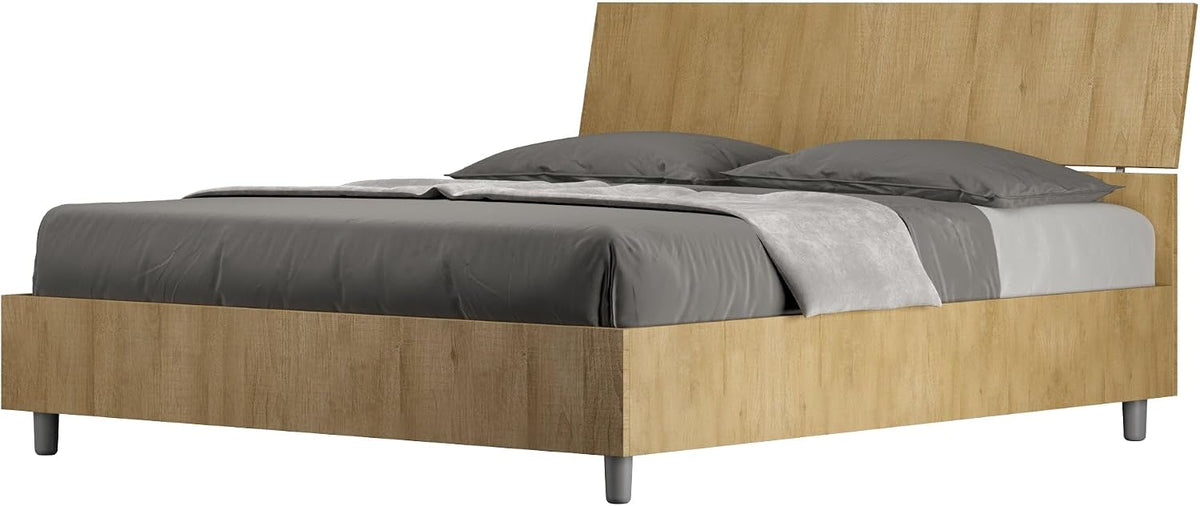 Letto Bonussi, matrimoniale, 160 × 190 cm, legno, con rete a doghe, per camera da letto