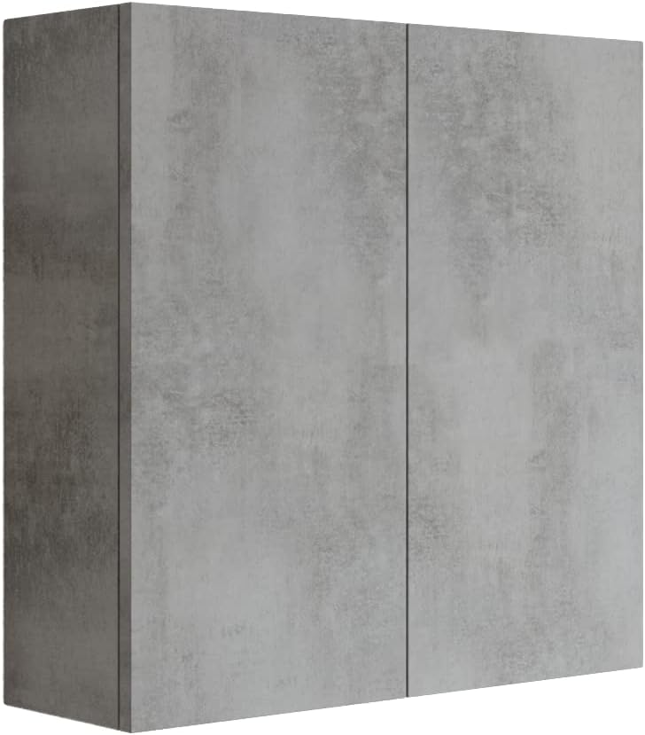 Mobile a muro Mama Store, 2 ante, legno, Grigio, L. 68 X P. 22 X H. 71 Cm