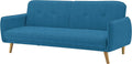 Divano letto AVANTI TRENDSTORE, 2 posti, 188 × 80 × 85 cm, misura 188 × 80, legno, Blu, con funzione letto, con braccioli, per soggiorno