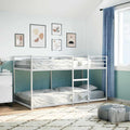 Letto a castello KKHOMEI, 80 × 200 cm, acciaio, Bianco, per camera da letto