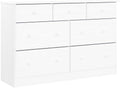 Cassettiera vidaXL, 112 × 35 × 73 cm, legno massello, Bianco
