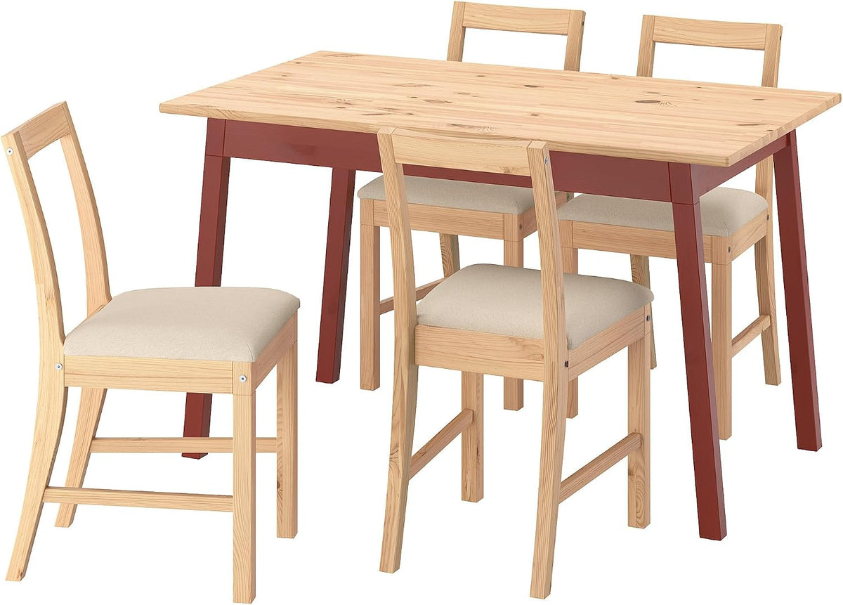Tavolo Protuning, 4 sedie, legno, Marrone, per sala da pranzo e cucina