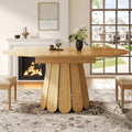 Tavolo da pranzo NNJN, 118 × 118 × 76,8 cm, legno, allungabile, per sala da pranzo e cucina