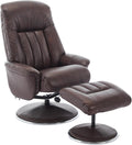 Sedia Morris Living, pelle, Marrone, reclinabile, regolabile, con poggiapiedi