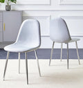 Sedia Hallowood Furniture, 2 sedie, 86 × 45 × 54 cm, tessuto, Grigio chiaro, imbottita