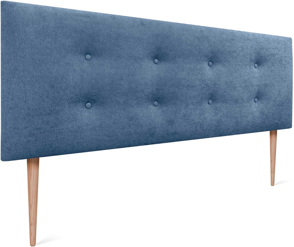 Testiera DHOME, 160 × 105cm, tessuto, similpelle, Blu