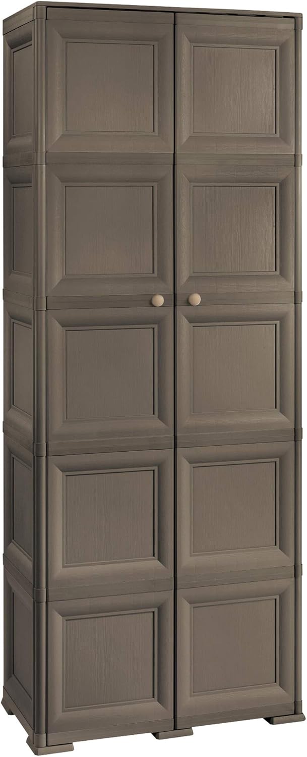 Armadio Tontarelli, 5 ripiani, plastica, polipropilene, 79 x 43 x 203 centimeters