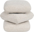 Pouf Duhome, 44 × 44 × 44 cm, tessuto, girevole a 360°, con poggiapiedi, per soggiorno