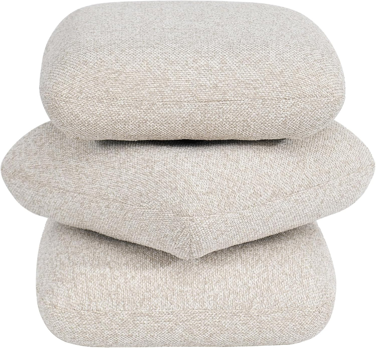 Pouf Duhome, 44 × 44 × 44 cm, tessuto, girevole a 360°, con poggiapiedi, per soggiorno
