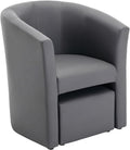 Poltrona Vente-unique JOVANA, similpelle, Grigio, per soggiorno