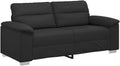 Divano vidaXL, 2 posti, 180 × 81 × 84 cm, similpelle, Nero, con braccioli, imbottito, per soggiorno