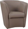 Poltrona Liberoshopping, 70 × 67 × 76 cm, similpelle, Tortora, imbottita, per ufficio