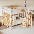 Letto YESGIGA, 140 × 200 cm, metallo, Bianco, per camera da letto