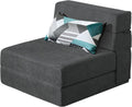 Divano letto ANONER, 4 in 1, tessuto, memory foam, Grigio scuro, con funzione letto, pieghevole, per soggiorno
