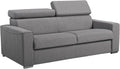 Divano letto Vente-unique, 3 posti, 196 × 95 × 94 cm, tessuto, Grigio, trasformabile, regolabile, per soggiorno