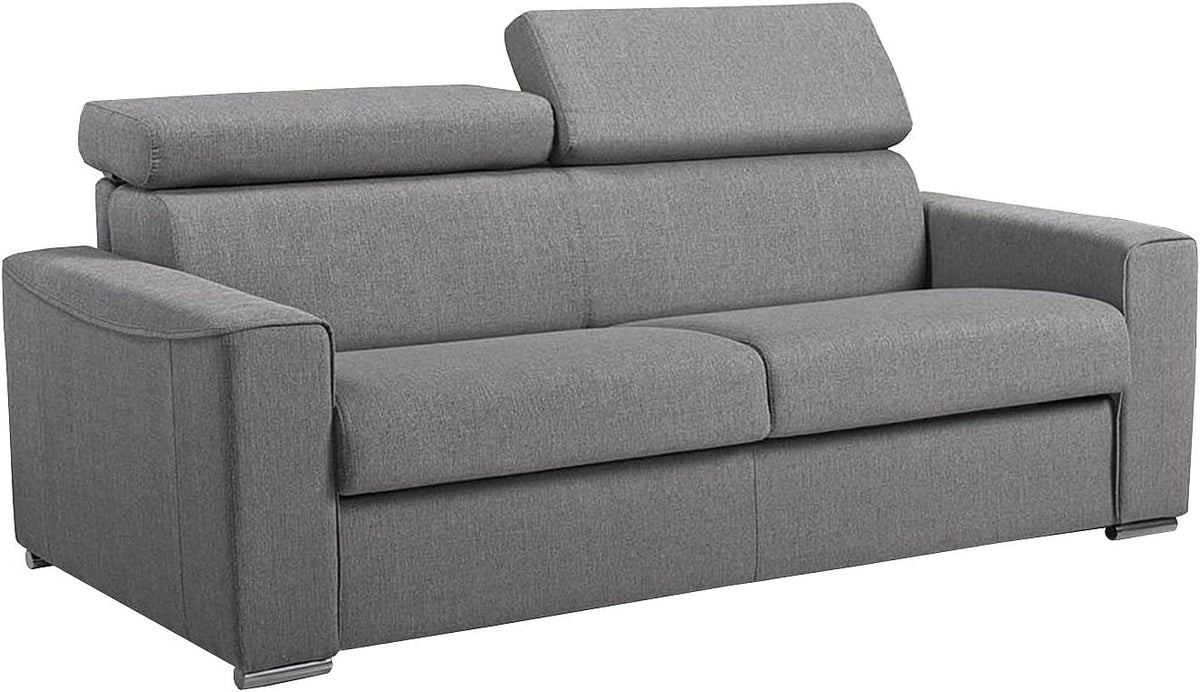 Divano letto Vente-unique, 3 posti, 196 × 95 × 94 cm, tessuto, Grigio, trasformabile, regolabile, per soggiorno